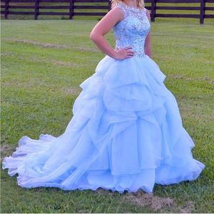 Blue quince dress/ prom dress